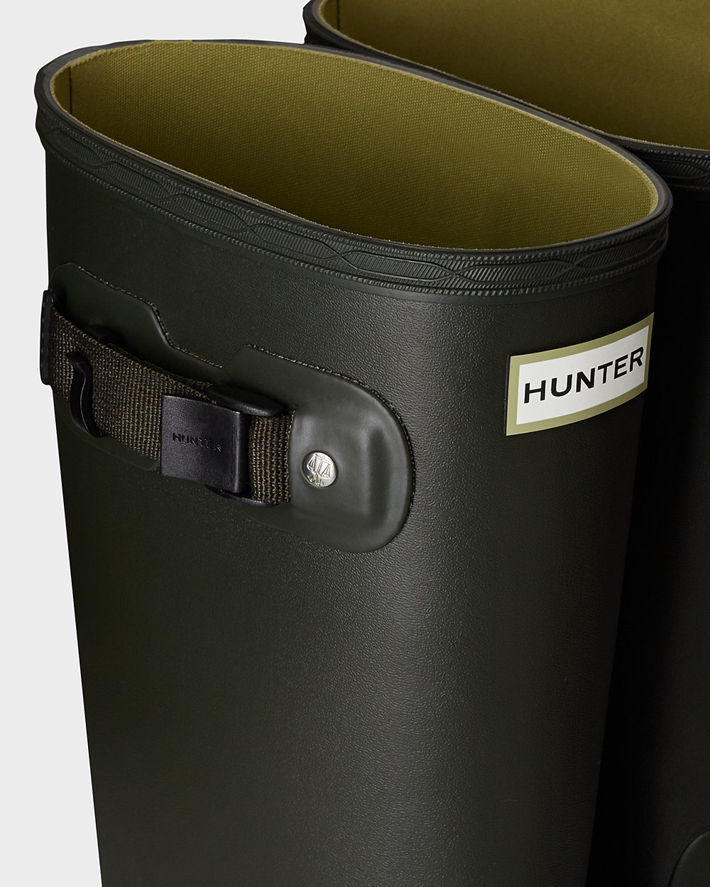 Womens Hunter Wide Fit Rain Boots Dark Olive - Huntress Leg - 7653021-MW